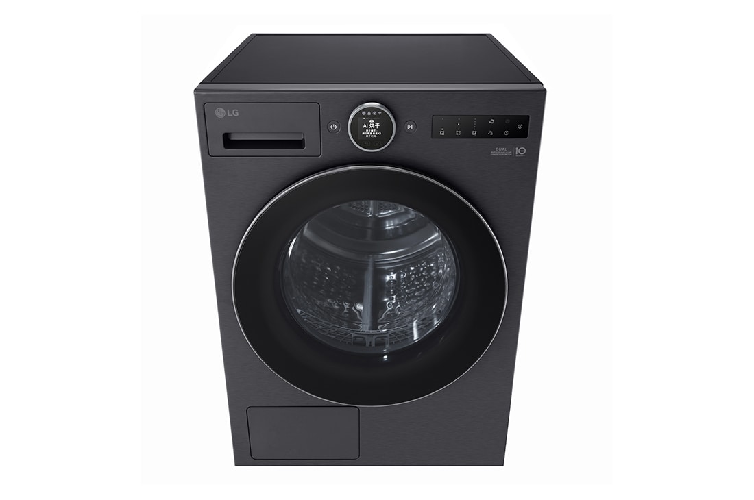 LGAI双变频热泵·觅境干衣机Turbo速烘10Kg 暮云黑, 顶视图, RH10X76V2N, thumbnail 2