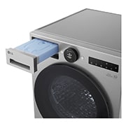 LGAI双变频热泵·觅境干衣机<br>Turbo速烘大容量10Kg 月夜银, 顶视图, RH10X77VEN, thumbnail 10