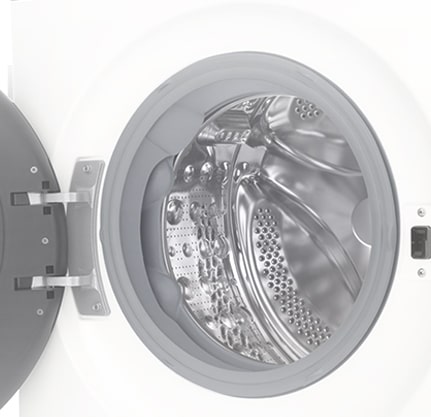 它显示了洗衣筒的内部细节。