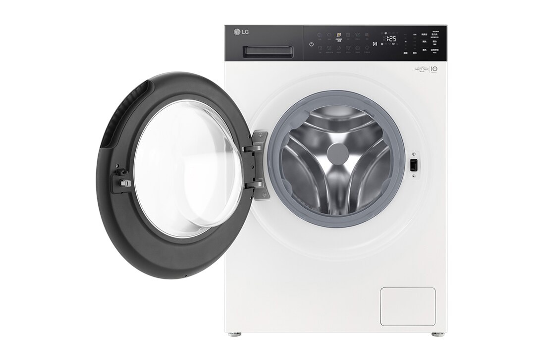 LG 6种智能手洗·觅境洗衣机 <br>纯平超薄 10Kg 晨露白, 正面打开, FLM10Y2CE, thumbnail 2