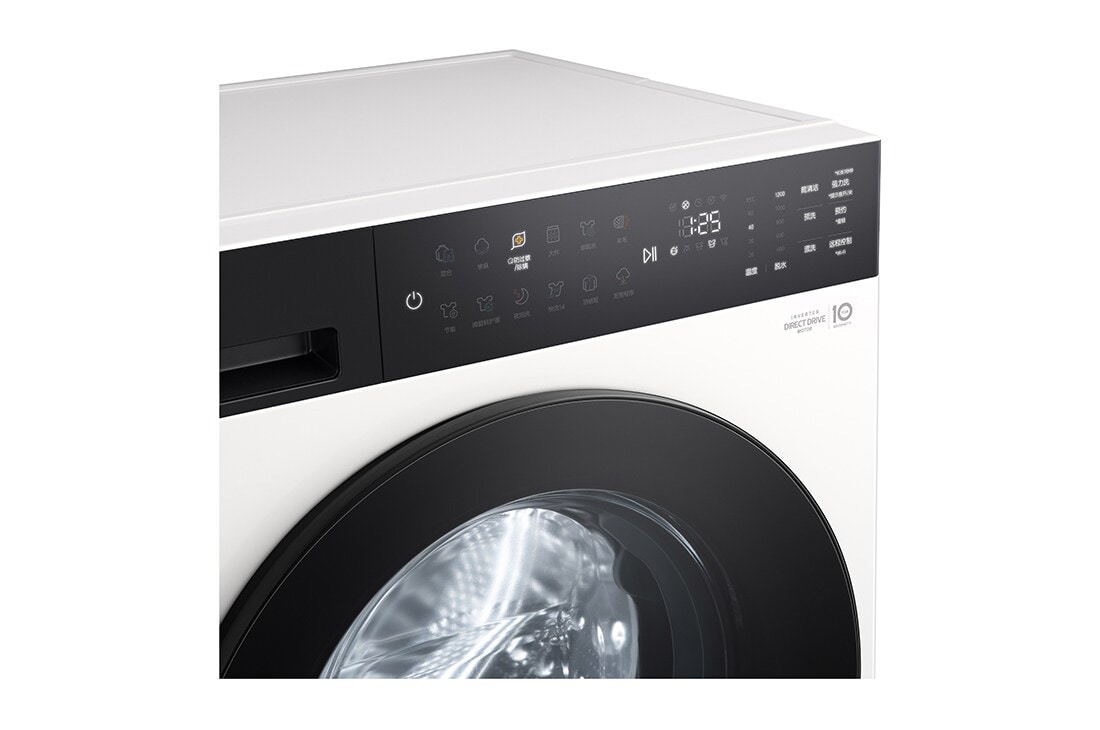 LG 6种智能手洗·觅境洗衣机 <br>纯平超薄 10Kg 晨露白, 详细图, FLM10Y2CE, thumbnail 4