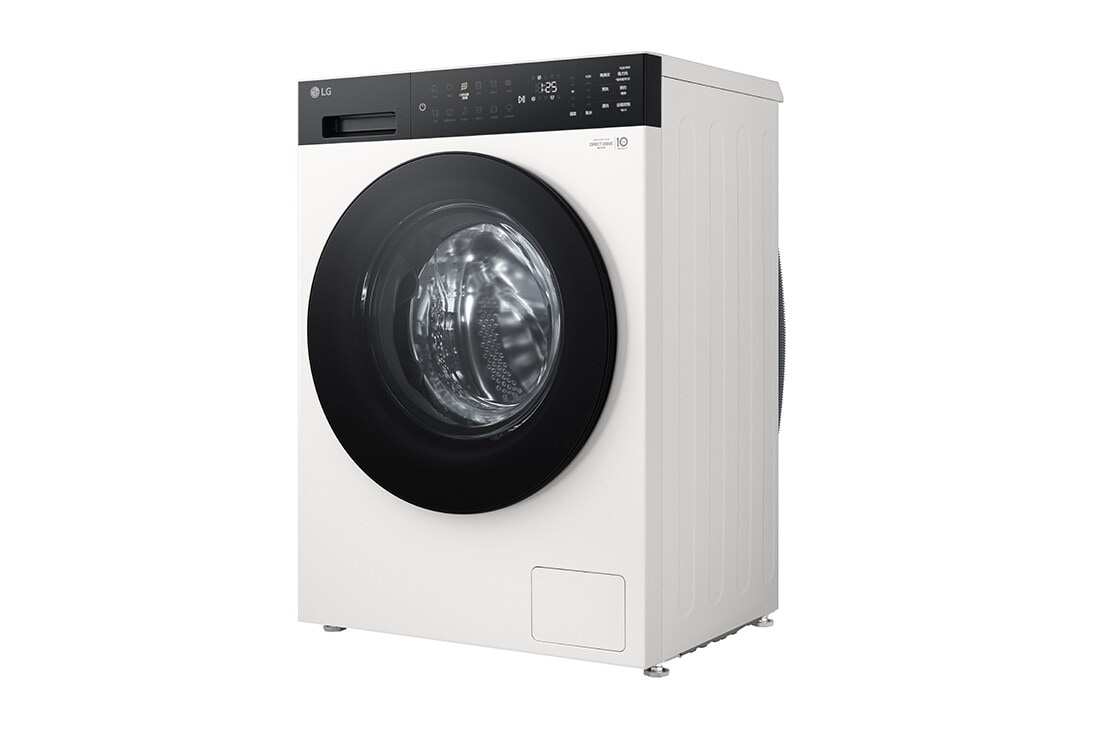 LG 6种智能手洗·觅境洗衣机 <br>纯平超薄 10Kg 晨露白, 45°右侧, FLM10Y2CE, thumbnail 8