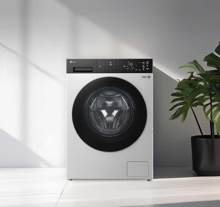 空间里有一台洗衣机。