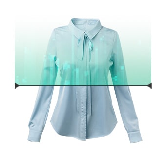 图片展示了传感器可检测面料类型，实现精准洗涤