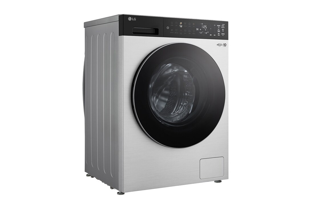 LG人工智能·觅境洗衣机 <br>极简超薄 360°速净喷淋  12Kg月夜银, 45°左侧, FF12EK2E, thumbnail 6