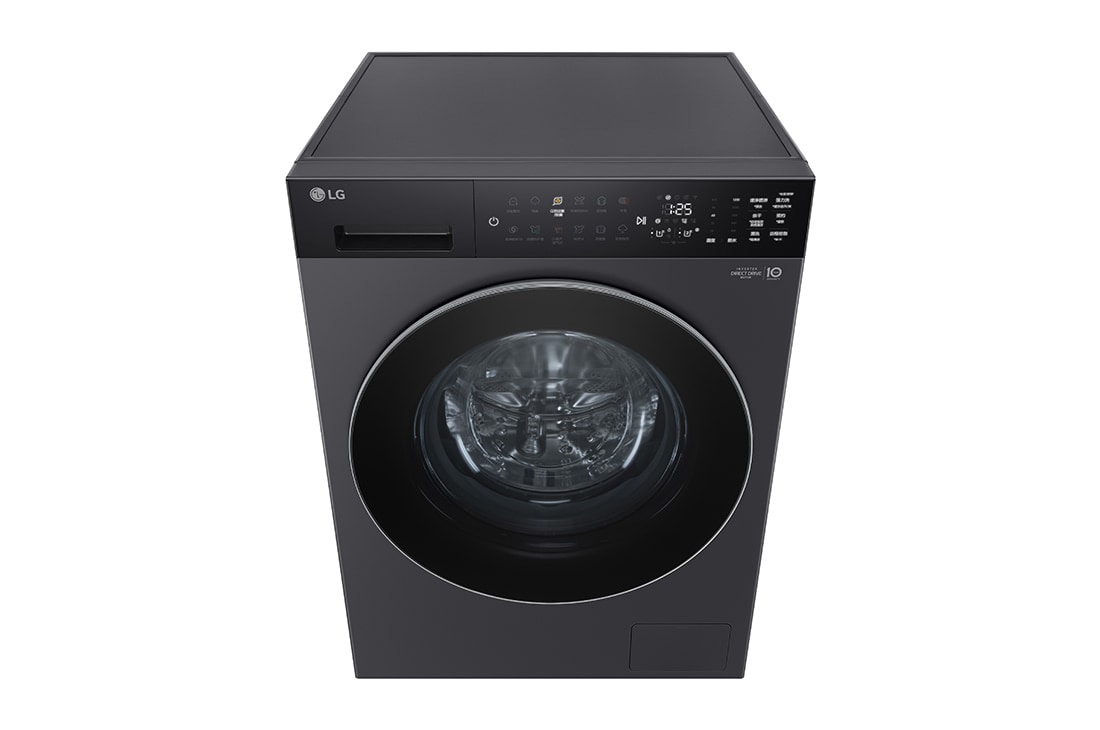 LG人工智能·觅境洗衣机 <br>极简超薄 360°速净喷淋  12Kg暮云黑, 俯视, FF12DK2E, thumbnail 3