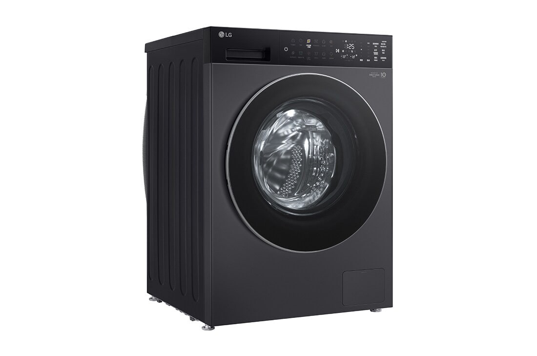 LG人工智能·觅境洗衣机 <br>极简超薄 360°速净喷淋  12Kg暮云黑, 45°左侧, FF12DK2E, thumbnail 6