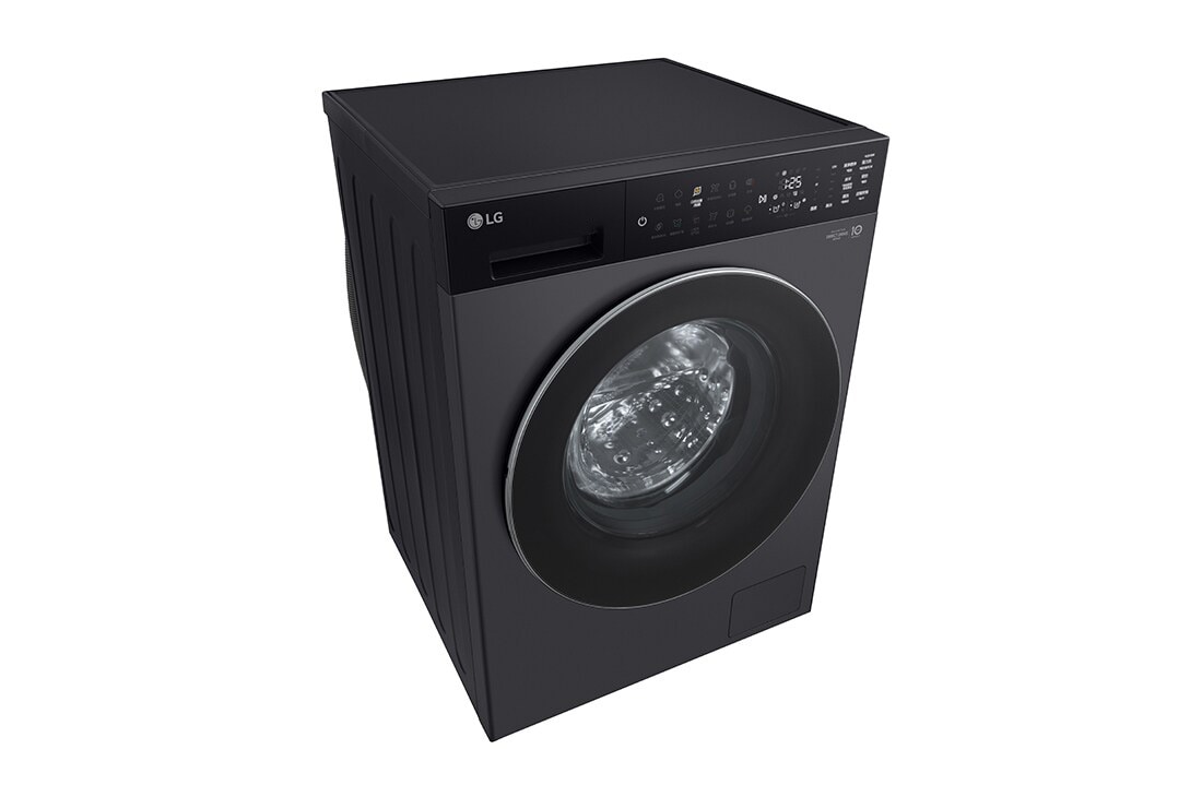 LG人工智能·觅境洗衣机 <br>极简超薄 360°速净喷淋  12Kg暮云黑, 俯视, FF12DK2E, thumbnail 7