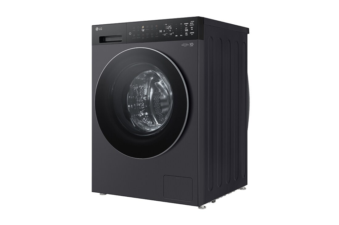 LG人工智能·觅境洗衣机 <br>极简超薄 360°速净喷淋  12Kg暮云黑, 45°右侧, FF12DK2E, thumbnail 8