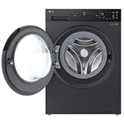 LG人工智能·觅境洗衣机 <br>极简超薄 360°速净喷淋  12Kg暮云黑, 正面打开, FF12DK2E, thumbnail 2