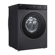 LG人工智能·觅境洗衣机 <br>极简超薄 360°速净喷淋  12Kg暮云黑, 45°左侧, FF12DK2E, thumbnail 6