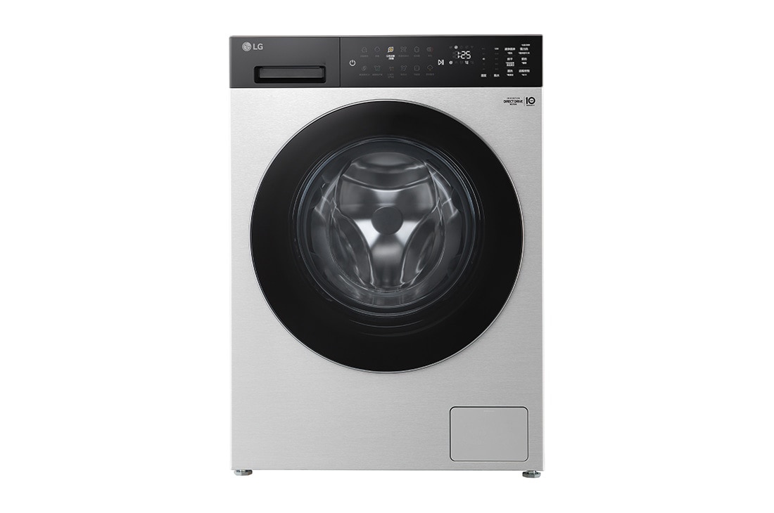 LG人工智能·觅境洗衣机 <br>极简超薄 360°速净喷淋  10Kg月夜银, 正面, FD12EK2E