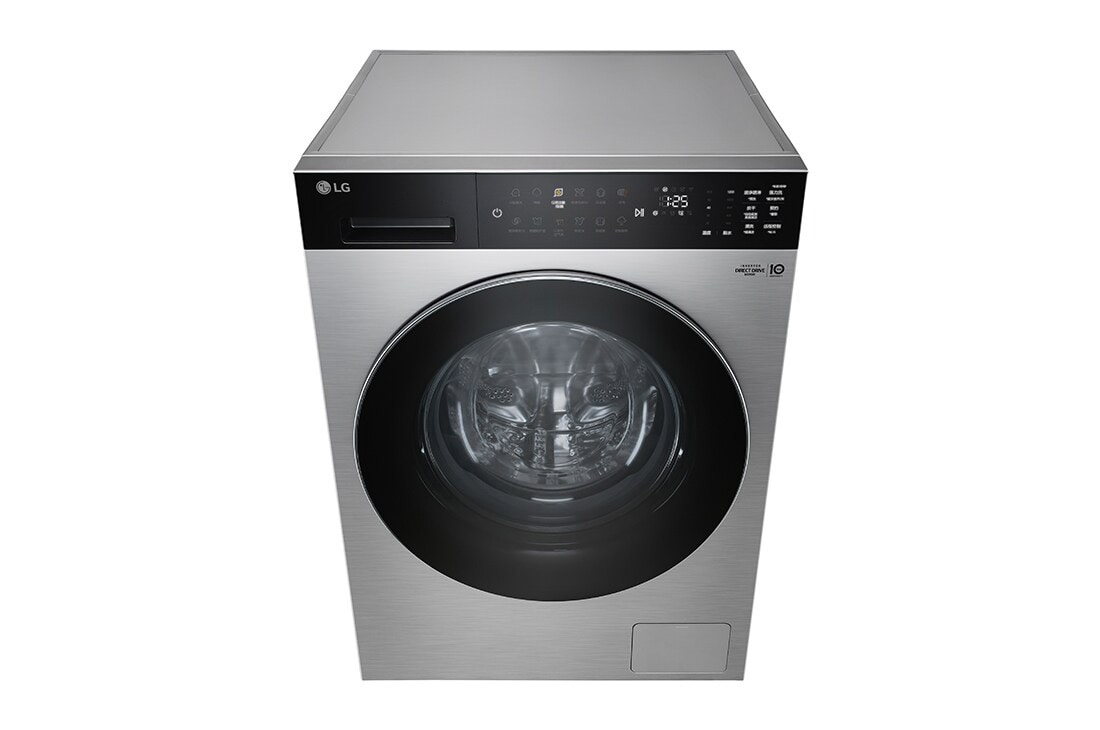 LG人工智能·觅境洗衣机 <br>极简超薄 360°速净喷淋  10Kg月夜银, 俯视, FD12EK2E, thumbnail 3