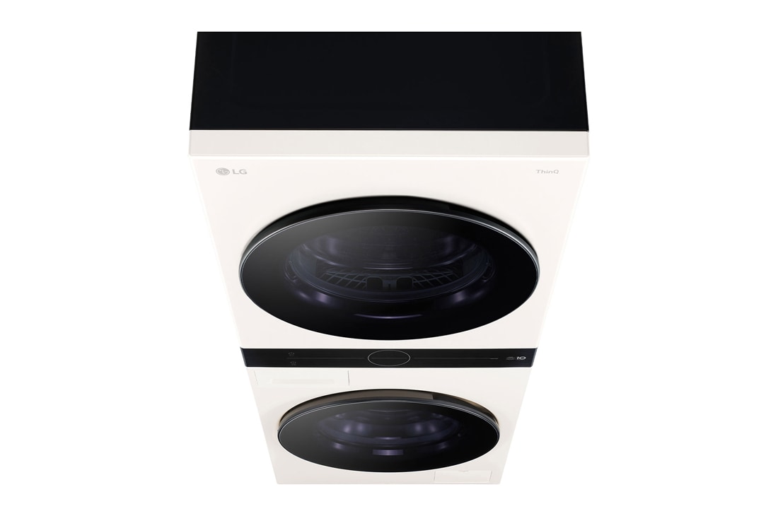 LG人工智能·WashTower洗烘塔<br>洗丨干一体机 Objet collection 奂然 <br>13Kg+10Kg 玉石白, 俯视, FN23GQH, thumbnail 7