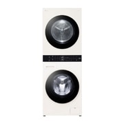 LG人工智能·WashTower洗烘塔<br>洗丨干一体机 Objet collection 奂然 <br>13Kg+10Kg 玉石白, 正面打开, FN23GQH, thumbnail 2