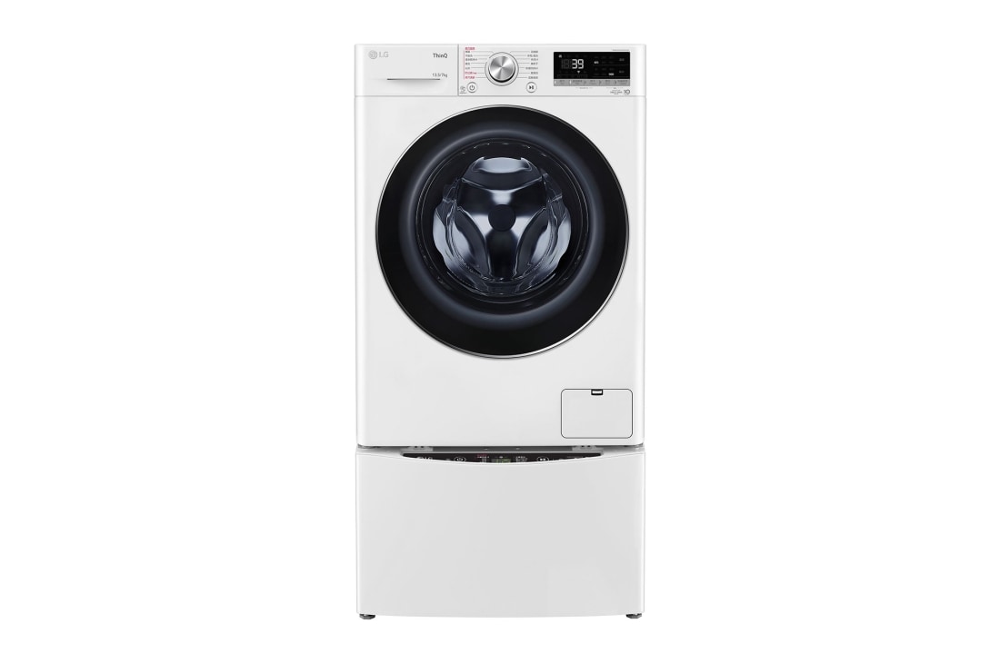 LG 同步分类 · 双擎洗干一体机 <br>蒸汽洗 大容量 13.5/7Kg 钛空银, FCW13DWW