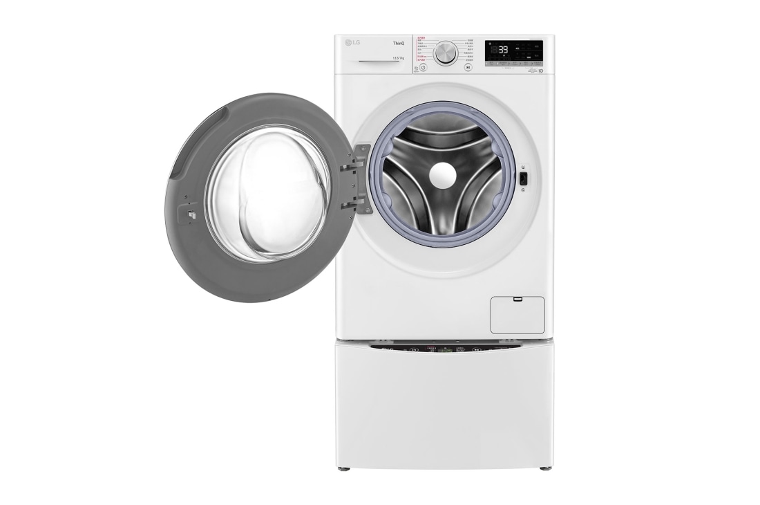 LG 同步分类 · 双擎洗干一体机 <br>蒸汽洗 大容量 13.5/7Kg 钛空银, 正面开门视图, FCW13DWW, thumbnail 11