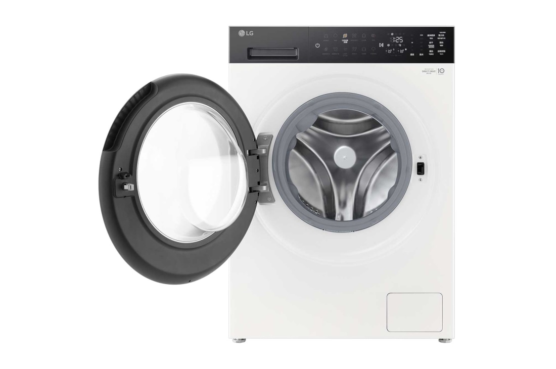 LG人工智能·觅境洗衣机 <br>极简超薄360°速净喷淋  12Kg 晨露白, LG 滚筒洗衣机正面开门视图, FF12CK2E, thumbnail 2