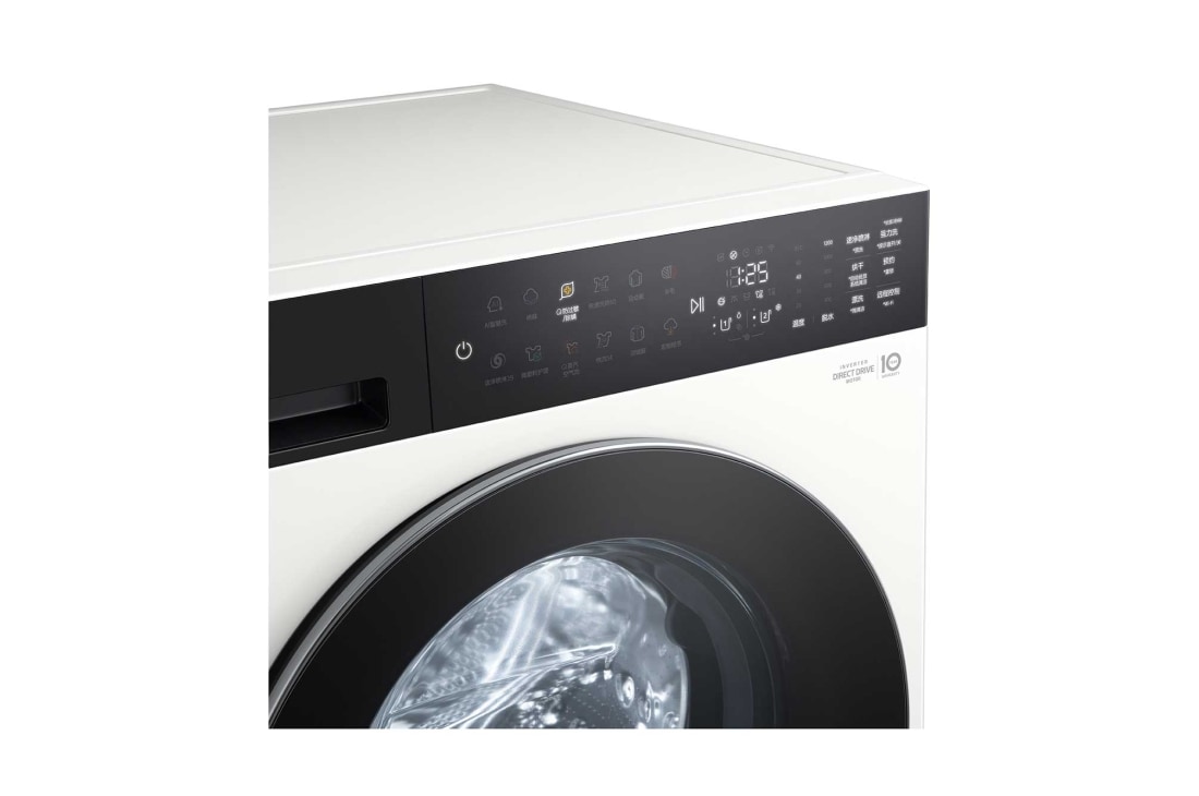 LG人工智能·觅境洗衣机 <br>极简超薄360°速净喷淋  12Kg 晨露白, 四个喷嘴向衬衫喷洒水流的图片, FF12CK2E, thumbnail 4