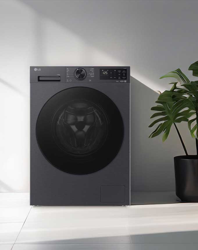 空间里有一台洗衣机。