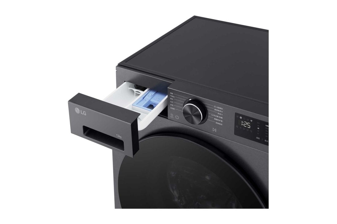 LG人工智能·沐光洗衣机 <br>极简超薄 360°速净喷淋  12Kg暮云黑, FW12X5BB1, thumbnail 5