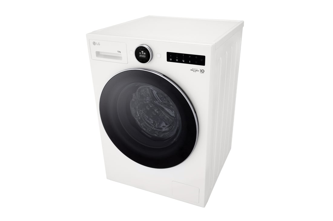 LG  LG人工智能·觅境洗衣机 <br>极简超薄 360°速净喷淋  12Kg 晨露白,  左低角度, FW12X9WCA, thumbnail 9