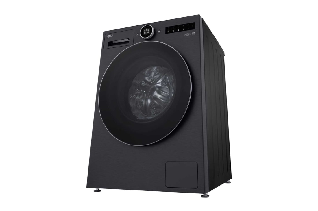 LG  LG人工智能·觅境洗衣机 <br>极简超薄 360°速净喷淋  12Kg暮云黑,  侧面, FW12X9BCA, thumbnail 10