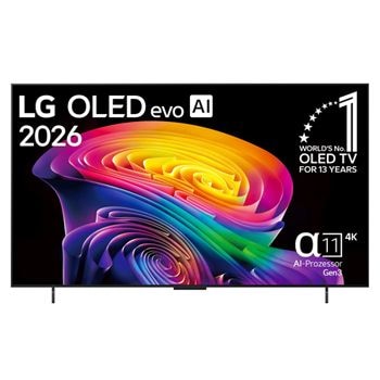Vorderansicht von 42-Zoll LG OLED evo AI C6 4K Smart TV 2026 OLED42C69LB