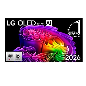 Vorderansicht von 65-Zoll LG OLED evo AI G6 4K Smart TV 2026 OLED65G69LS