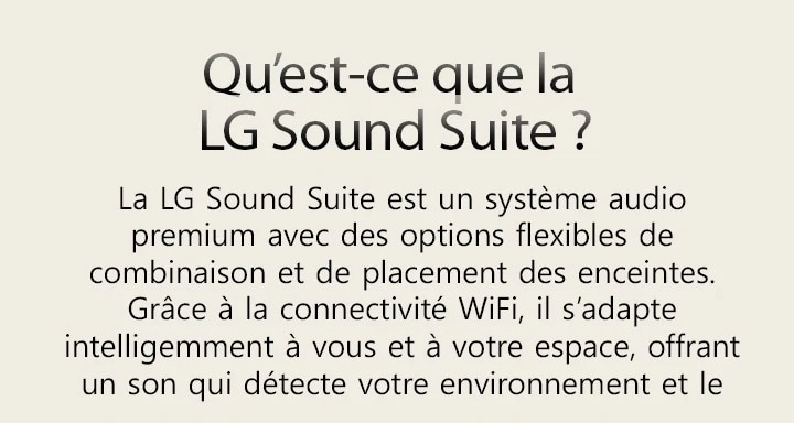 Qu’est-ce que la LG Sound Suite ?