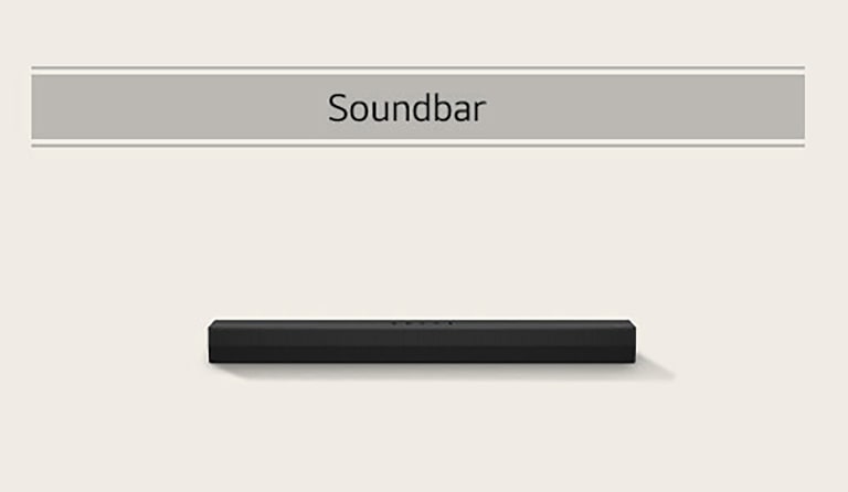 Een zwarte soundbar