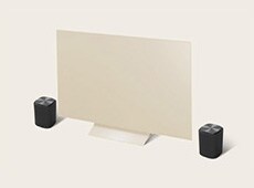 LG Cinema Suite 7, een klassiek stereosysteem voor thuis met een Sound Suite-soundbar en woofer.