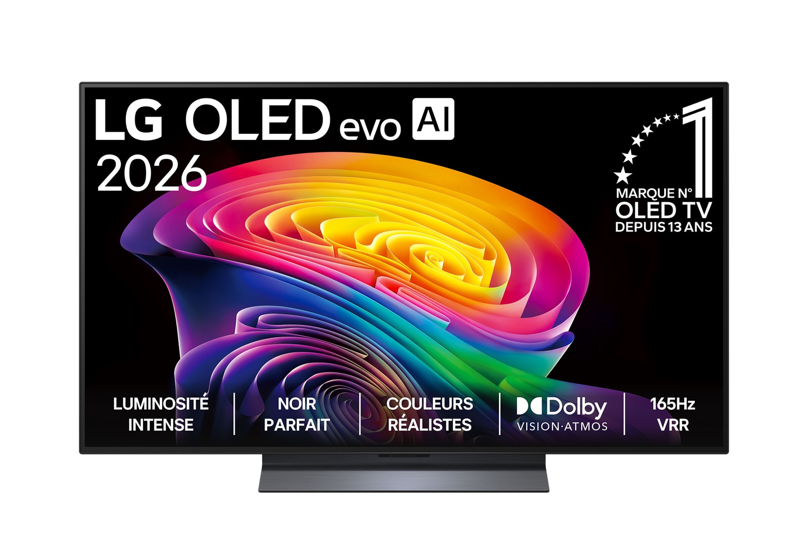 Vue avant de 48 pouces (121 cm) | LG OLED evo AI C6 | 4K Smart TV | 2026 OLED48C68LA