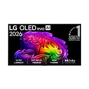 Vue avant de 55 pouces (139 cm) | LG OLED evo AI G6 (murale) | 4K Smart TV | 2026 OLED55G68LW