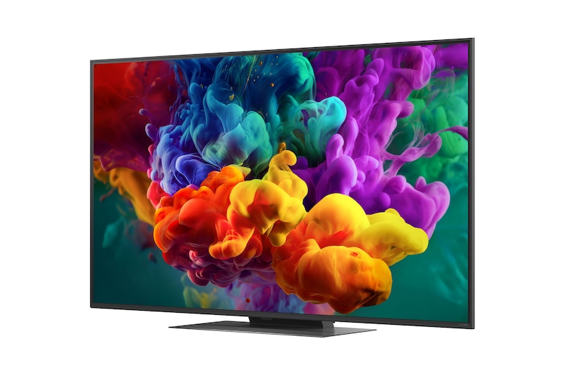 La Mini LED LG QNED evo AI QNED86 met en valeur la Mini LED avec Precision Dimming dans une scène de forêt divisée, avec des noirs plus profonds et un contraste plus raffiné que la LED conventionnelle, tandis que la lumière du soleil filtre à travers les arbres pour une clarté et une profondeur accrues.