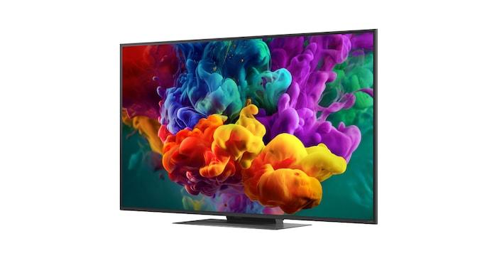 La Mini LED LG QNED evo AI QNED86 met en valeur la Mini LED avec Precision Dimming dans une scène de forêt divisée, avec des noirs plus profonds et un contraste plus raffiné que la LED conventionnelle, tandis que la lumière du soleil filtre à travers les arbres pour une clarté et une profondeur accrues.