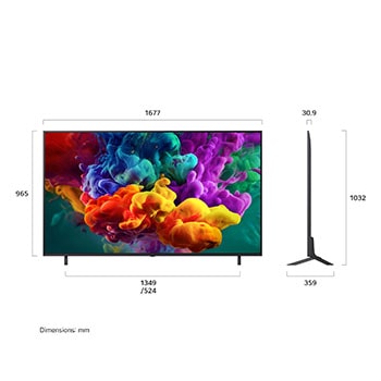 Le téléviseur LG QNED evo AI QNED86 Mini LED Ultra Big est fixé au mur dans un salon, affichant une célébration de victoire sportive avec des couleurs éclatantes et une qualité d’image raffinée sur un grand écran, tandis qu’une famille assise sur des canapés applaudit ensemble.