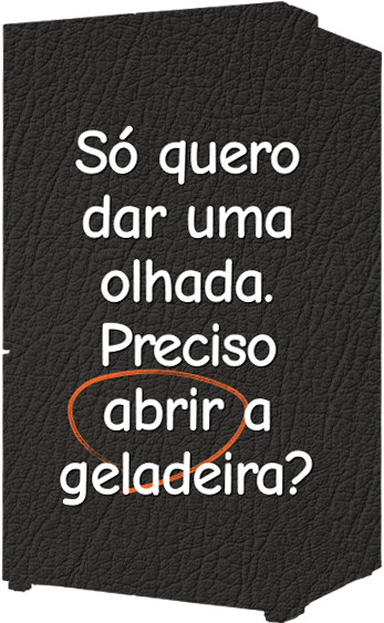 Só quero dar uma olhada. Preciso abrir a geladeira?