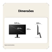 Close-up of LG FHD monitor rear ports including HDMI 2.2, Headphone out and DC-IN.
