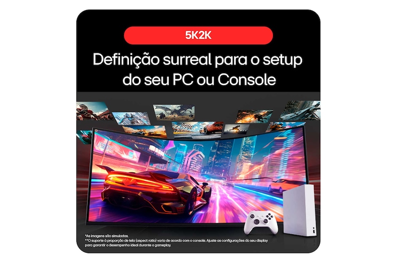 Right side view of a 52-inch UltraGear evo G9, 5K2K 240Hz Gaming Monitor with tilt adjustment (52G930B)