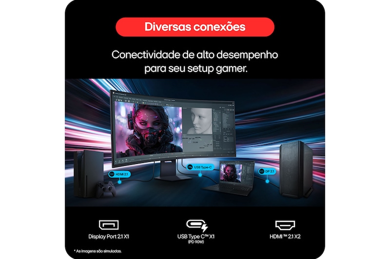 Right side view of a 52-inch UltraGear evo G9, 5K2K 240Hz Gaming Monitor with tilt adjustment (52G930B)