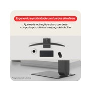 Rear angled view of monitor showing stand and ports (right)