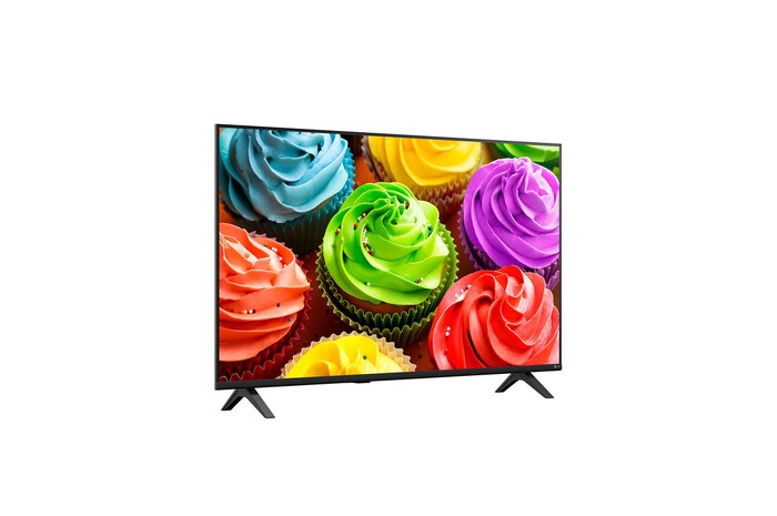 LG SMART TV AI LB65 highlights HDR10 Pro through a split scenic lake-and-mountain image, comparing SDR with HDR10 Pro to reveal brighter highlights, deeper shadows, and more refined contrast.