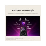A LG Mini RGB evo AI MRGB85 destaca o Precision Dimming por meio de uma imagem dividida que compara o LED convencional à esquerda com pretos mais profundos e definição de contraste aprimorada à direita, com tecnologia do Processador AI Aplha 8.