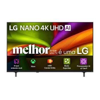 LG Smart TV LG NANO UHD AI 4K NU850 65 polegadas 2026+Soundbar LG S70TY Dolby Atmos com configuração de canais 3.1.1 e 400W RMS, 65NU850.S40T
