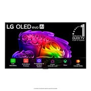 Vista frontal de Smart TV LG OLED evo AI 4K G6 65 polegadas 2026 OLED65G6PSA