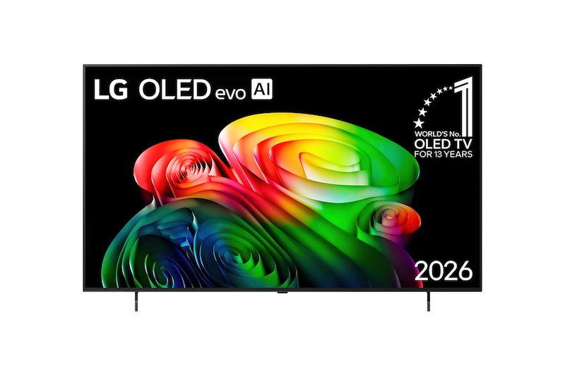Vista frontal de Smart TV LG OLED AI 4K B6 55 polegadas 2026 OLED55B6PSA