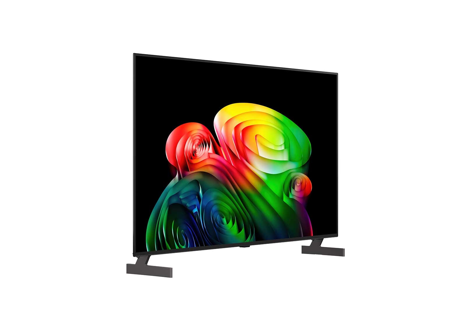 LG OLED evo AI C6 with Brightness Booster Pro shows a dark scene where glowing particles surrounding a deer silhouette, delivering up to 3.2x brighter peak brightness with higher luminance and clearer detail.