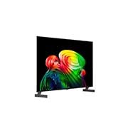 LG OLED evo AI C6 with Brightness Booster Pro shows a dark scene where glowing particles surrounding a deer silhouette, delivering up to 3.2x brighter peak brightness with higher luminance and clearer detail.