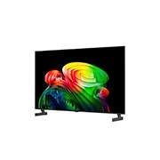 LG OLED evo C6 AI TV’s alpha 11 AI Processor 4K Gen3 glows in purple and blue light on a dark circuit board, highlighting the Dual AI Engine and delivering NPU up to x5.6 faster, CPU 50% faster, and GPU 70% stronger performance.